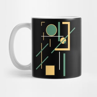 The slide an Abstract geometric composition of two dimensional primary elements Mug